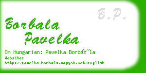 borbala pavelka business card